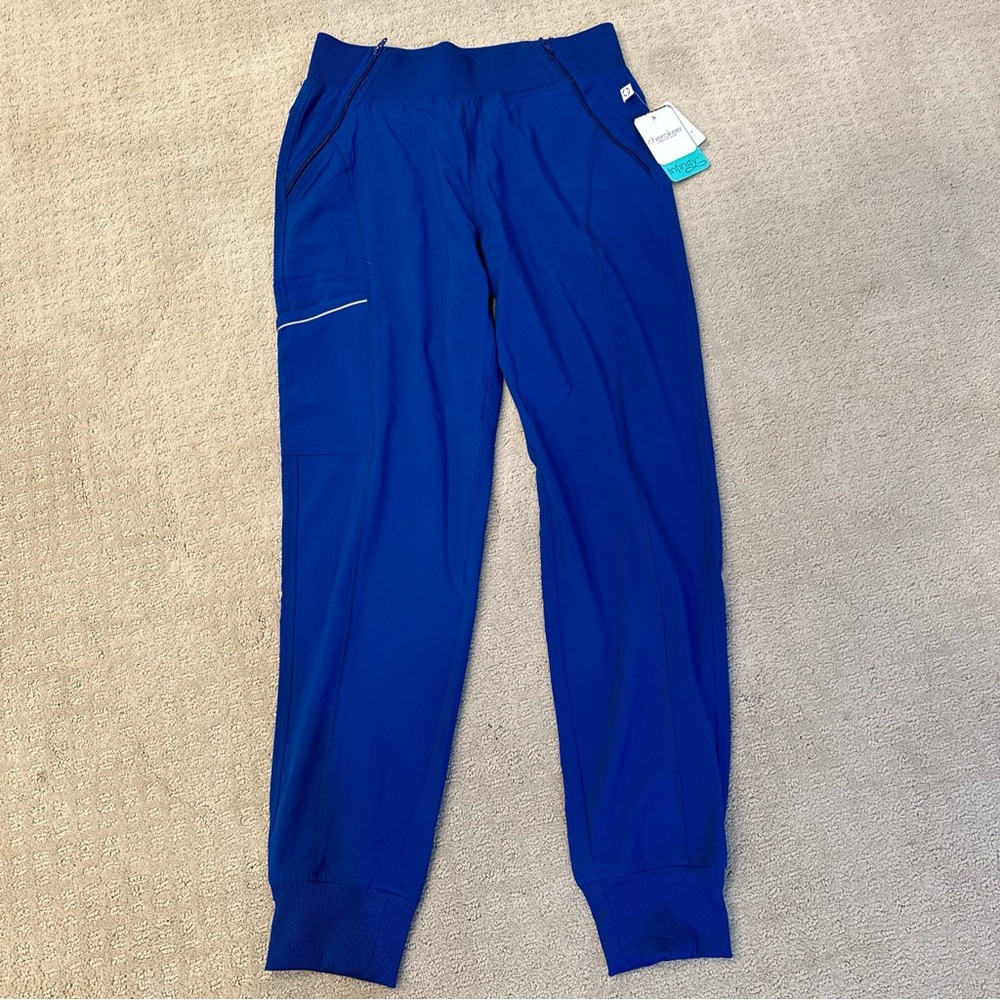 Cherokee Infinity Scrub Jogger Pants Size Small Galaxy Blue